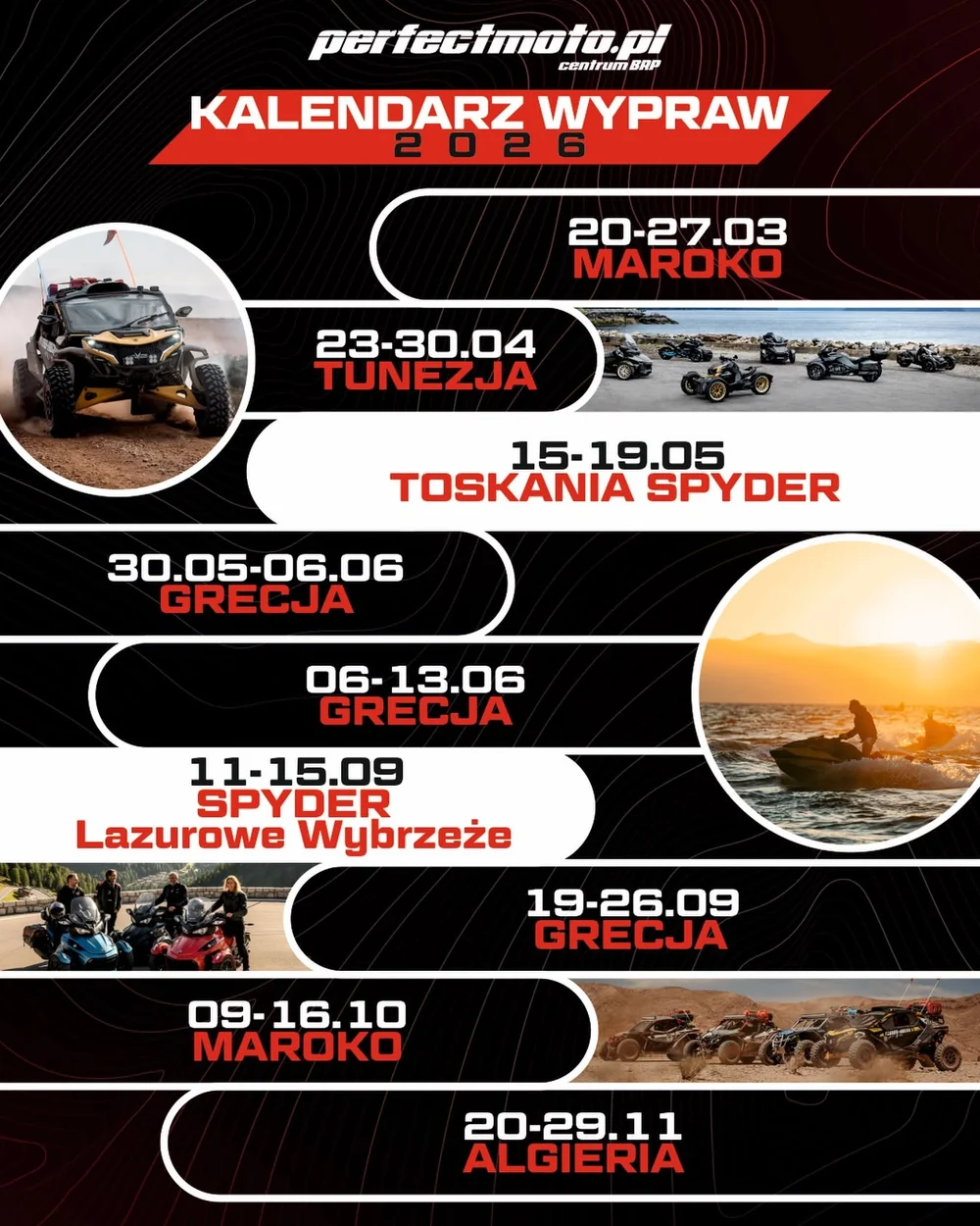 Kalendarz wypraw 2027 — PerfectMoto.pl