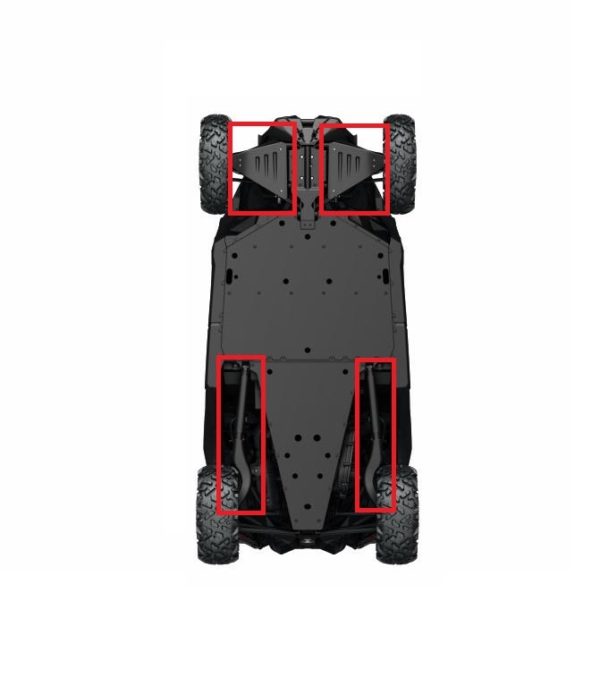 Osłona HMWPE FRONT A-ARM AND TRAILING ARM X3